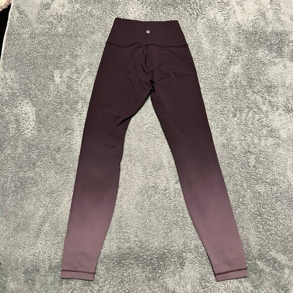 Lululemon Leggings Womens 4 Ombre Purple Wunder Under Hi-Rise Athletics Tight - Picture 1 of 7